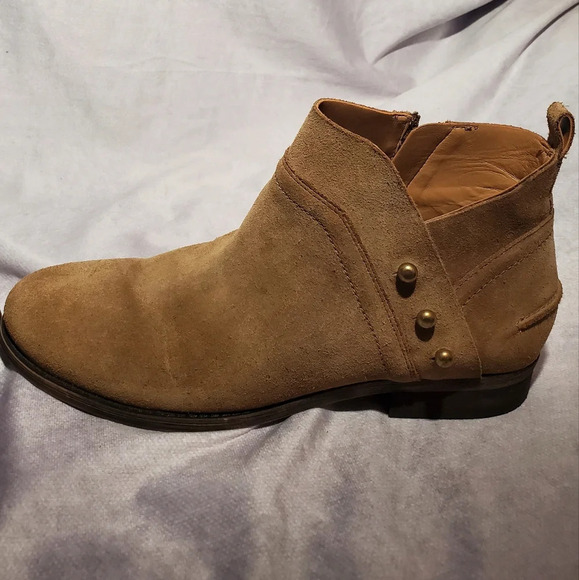 Franco Sarto Tan Ankle Boots - Picture 9 of 11